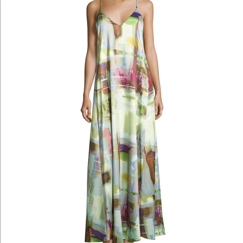 Nicole Miller Anthro Daylight Watercolor Maxi 8